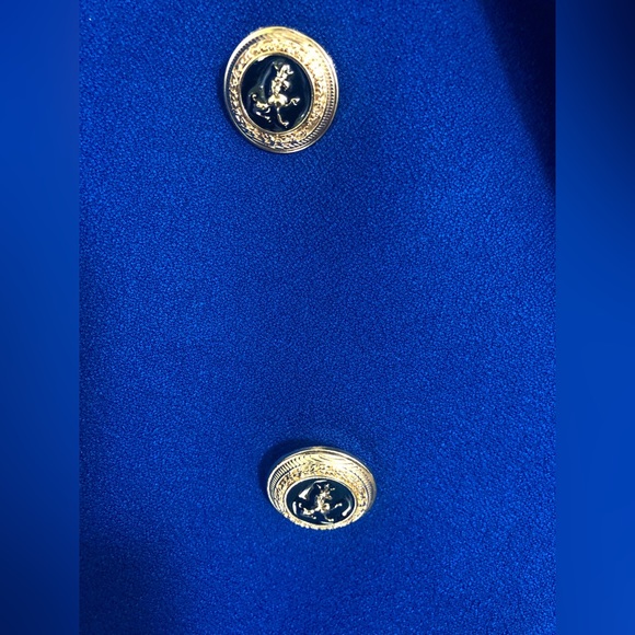 Zara Cobalt Blue Tailored Double Breasted Blazer - Picture 9 of 16